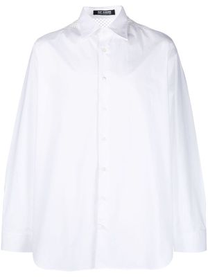 Raf Simons mesh-detail cotton shirt - White