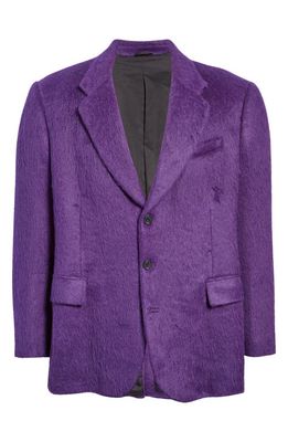 Raf Simons Oversize Alpaca & Wool Blazer in Dark Purple 0057