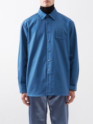 Raf Simons - Oversized Cotton Shirt - Mens - Blue