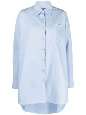 Raf Simons oversized logo-patch shirt - Blue