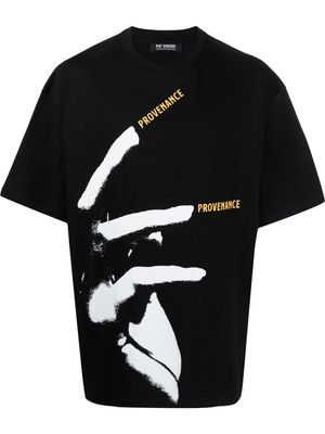 Raf Simons Oversized Nails print cotton T-shirt - Black