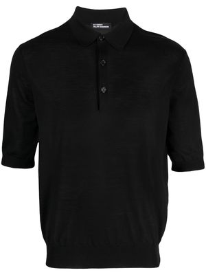 Raf Simons patch-detail polo shirt - Black