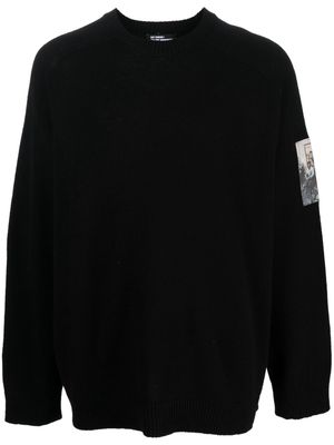 Raf Simons patch-detail virgin-wool jumper - Black