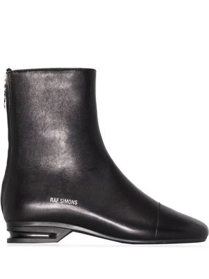 Raf Simons round toe ankle boots - Black