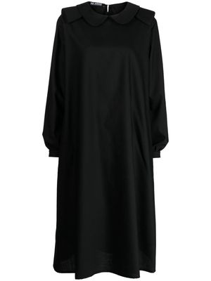 Raf Simons rounded-collar midi dress - Black
