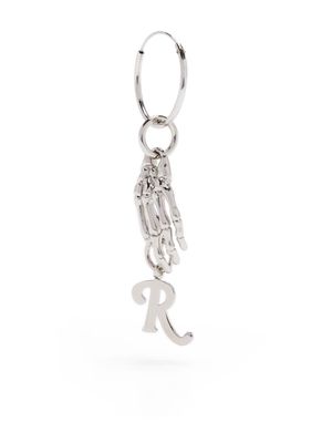 Raf Simons skeleton-charm hoop earring - Silver