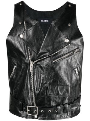 Raf Simons sleeveless polished-finish jacket - Black