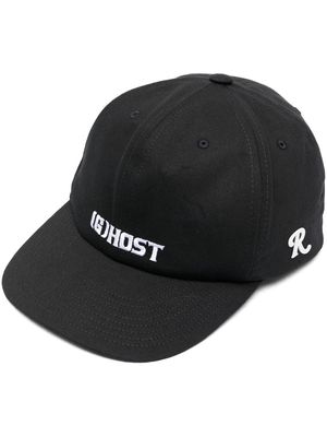 Raf Simons slogan-embroidered cotton cap - Black