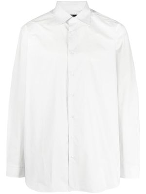 Raf Simons slogan-print button-up shirt - Grey