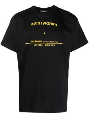 Raf Simons slogan-print cotton T-shirt - Black