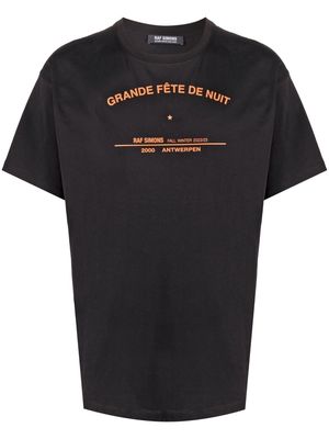 Raf Simons slogan-print crew-neck T-shirt - Black