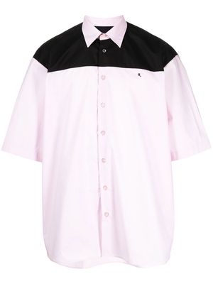 Raf Simons slogan-print short-sleeved shirt - Pink