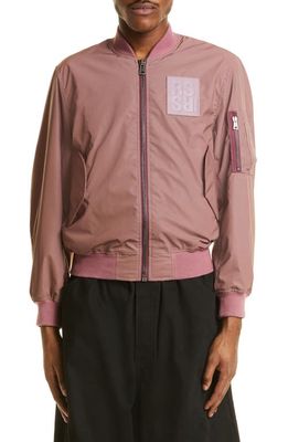 Raf Simons Small Fit Logo Patch Bomber Jacket in Pink 0031