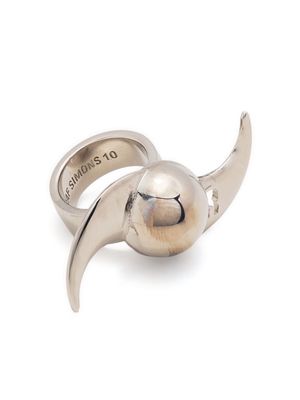 Raf Simons Space Spinner sculpted ring - Silver