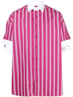 Raf Simons striped short-sleeve shirt - Pink