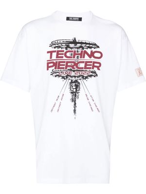 Raf Simons Techno Piercer-print T-shirt - White