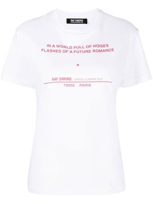 Raf Simons Tour-print short-sleeve T-shirt - White