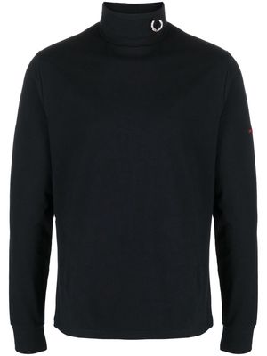 Raf Simons X Fred Perry logo-patch long-sleeve top - Black