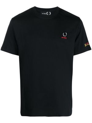 Raf Simons X Fred Perry logo-patch short-sleeve T-shirt - Black