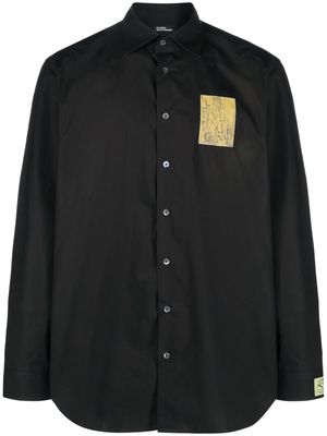 Raf Simons x Philippe Vandenberg artwork-patch shirt - Black