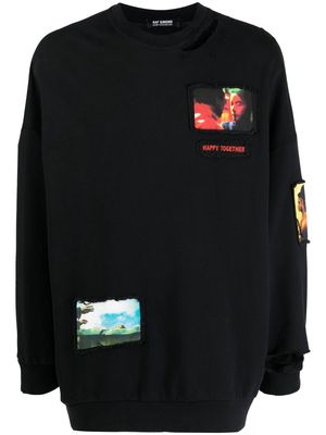 Raf Simons X Wing Shya printed sweatshirt - Black