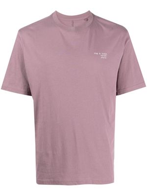 rag & bone 425 logo-print cotton T-shirt - Purple