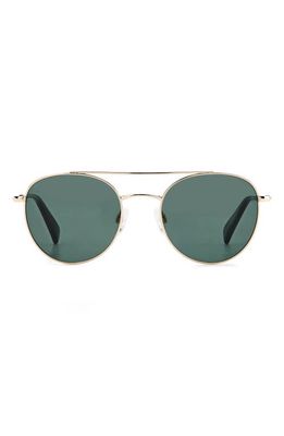 rag & bone 51mm Round Sunglasses in Gold Green/Green