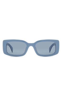 rag & bone 52mm Rectangular Sunglasses in Blue/Grey