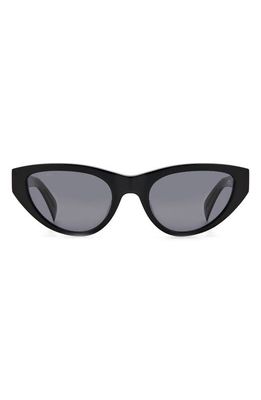 rag & bone 54mm Polarized Cat Eye Sunglasses in Black
