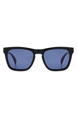 rag & bone 54mm Rectangular Sunglasses in Black/Blue