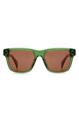 rag & bone 54mm Rectangular Sunglasses in Green /Brown