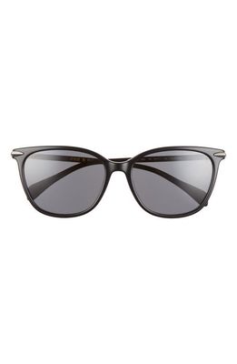 rag & bone 55mm Polarized Cat Eye Sunglasses in Black Silver/Gray