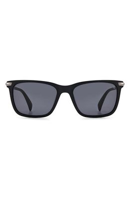 rag & bone 56mm Square Sunglasses in Matte Black /Grey