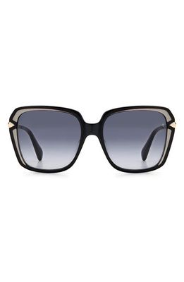 rag & bone 57mm Square Sunglasses in Black /Grey Shaded