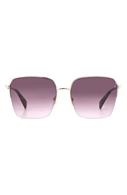 rag & bone 58mm Square Sunglasses in Red Gold/Grey Pink
