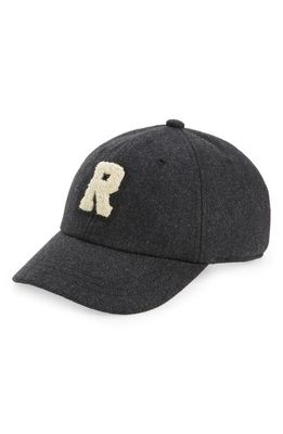 rag & bone Addison Varsity Baseball Cap in Black