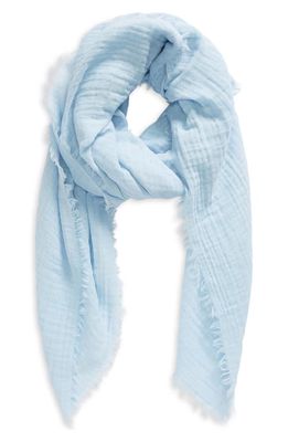 rag & bone Astra Cotton Gauze Scarf in Ice Blue