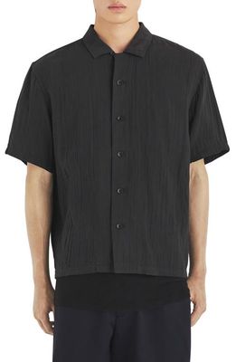 rag & bone Avery Cotton Short Sleeve Button-Up Shirt in Phantom