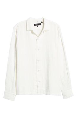 rag & bone Avery Resort Gauze Button-Up Shirt in White