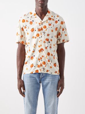 Rag & Bone - Avery Short-sleeved Floral-print Twill Shirt - Mens - White Multi