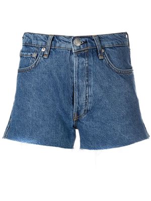 Rag & Bone Bitty high-waist denim shorts - Blue