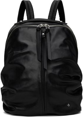 rag & bone Black Leather Commuter Backpack