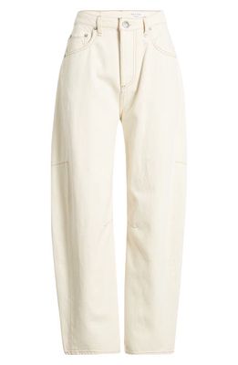 rag & bone Charlie Organic Cotton Barrel Jeans in Ecru