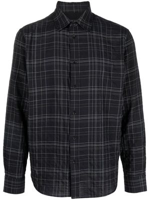 rag & bone check pattern long-sleeve shirt - Black