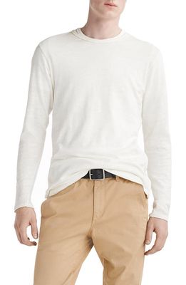 rag & bone Classic Men's Long Sleeve Cotton T-Shirt in White