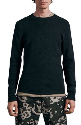 rag & bone Collin Wool Crewneck Sweater in Charcoal