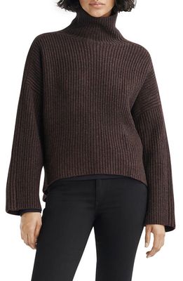 rag & bone Connie Wool Turtleneck Sweater in Dark Brown