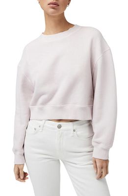 rag & bone Cotton Blend French Terry Sweatshirt in Lilac