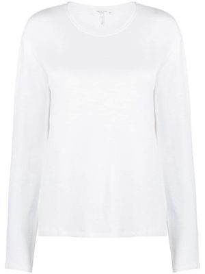 rag & bone crew-neck ribbed-knit jumper - White