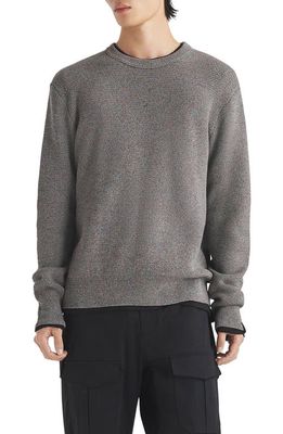 rag & bone Dexter Marled Organic Cotton Blend Sweater in Grey